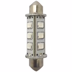 1852 LED-lantern pinol/spollampa 42mm 10-36Vdc grön, 2 st
