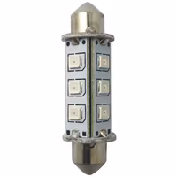 1852 LED-lantern pinol/spollampa 42mm 10-36Vdc röd, 2 st