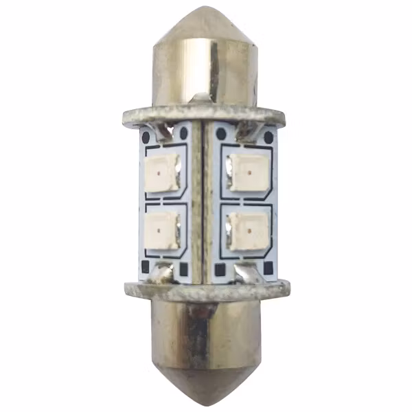 1852 LED pinol/spollampa 31mm 10-36Vdc röd, 2 st