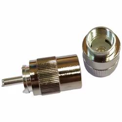1852 VHF-kontakt PL259 för 10mm kabel, lödning, 2-pack