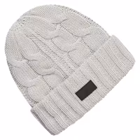 Gill ribbstickad mössa HT56, ljusgrå