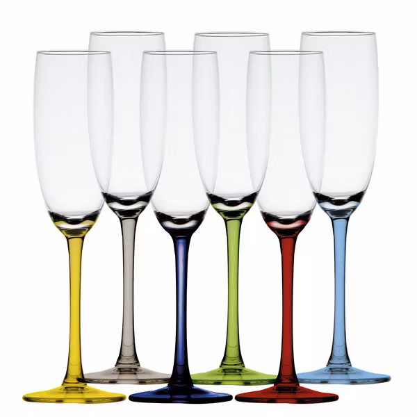 Mb party champagne glas 22cm 170 ml 6 stk