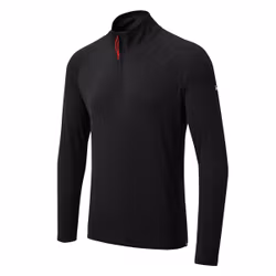 Gill uv009 men's uv langærmet zip t-shirt sort str m