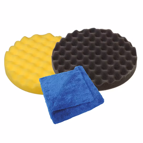 1852 poleringskit ø180mm, rubbing-, voksrondel & klud