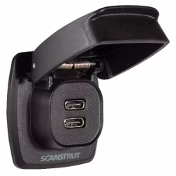 ScanStrut Flip-Pro 2 x USB-C laddaren vattentät, 12-24V