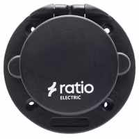 Ratio landströmskontakt med svart lock glasfiber/nylon
