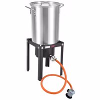 1852 Krabb-/musselkokare 32 l med brännare och stativ - CE