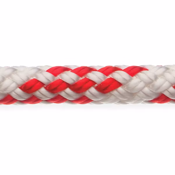 Robline sirius 300 fald/skøde, 12mm hvid/rød - 1 mtr