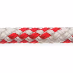 Robline sirius 300 fald/skøde, 12mm hvid/rød - 1 mtr