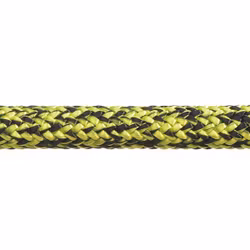 Robline admiral 7000 dyneema fald, 12mm sort/gul  - 1 mtr