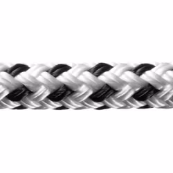 Robline rio fortøjningsline, 16mm hvid/sort  - 1 mtr