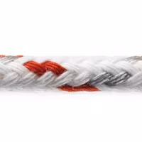Robline neptun 500 skøde tov, 6mm hvid/rød  - 1 mtr