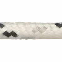 Robline neptun 500 skøde tov, 6mm hvid/sort  - 1 mtr