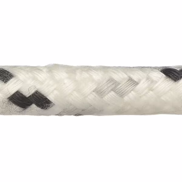 Robline neptun 500 skøde tov, 12mm hvid/sort  - 1 mtr