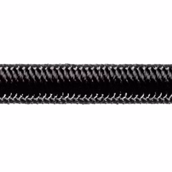 Robline elastik snor, 4mm sort  - 1 mtr