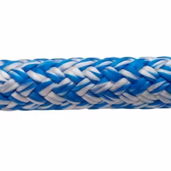 Robline globe pro robtec fald, 8mm hvid/blå  - 1 mtr