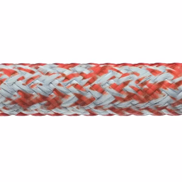 Robline globe pro robtec fald, 10mm hvid/rød  - 1 mtr