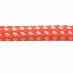 Robline dinghy control, 3mm hvid/orange  - 1 mtr