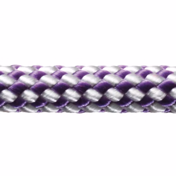 Robline dinghy control, 6mm hvid/lilla  - 1 mtr