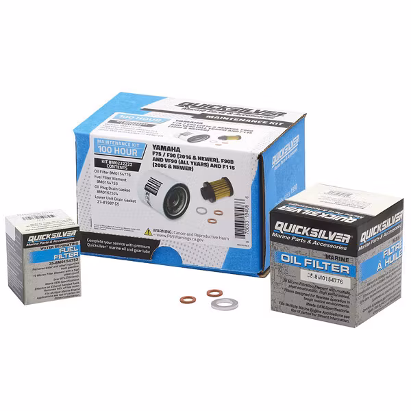 Quicksilver 8m0222222 100t service kit, yamaha f75/f90, f90b