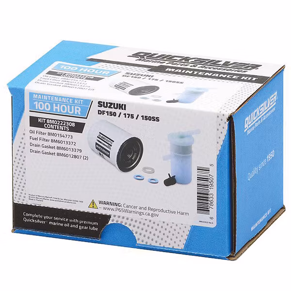 Quicksilver 8m0222308 100t service kit, suzukidf150/175/150s