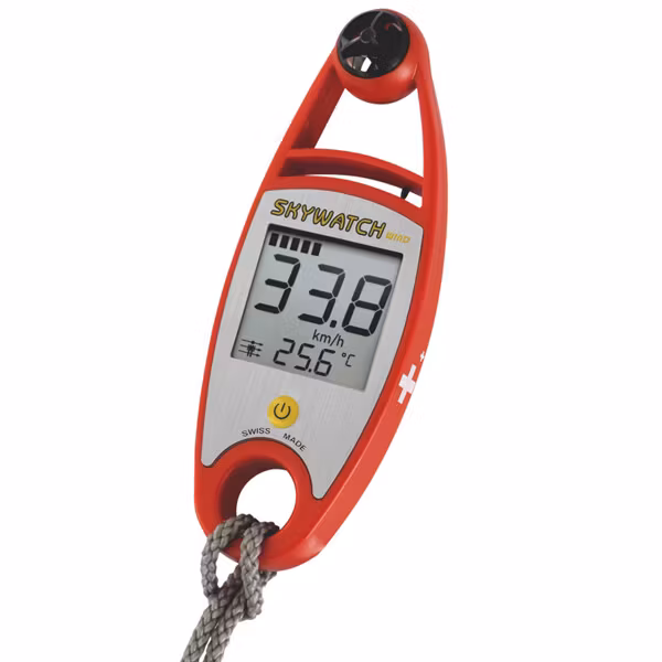 Handhållen vindmätare Skywatch med termometer