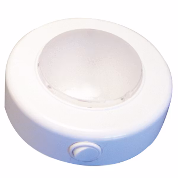 Taklampa LED 12V 2,5W Ø 110 mm vit plast