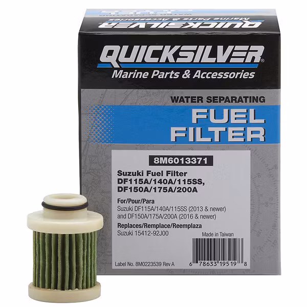 Quicksilver 8M6013371 Bränslefilter, Suzuki DF115-140A/115SS/150-175-200A