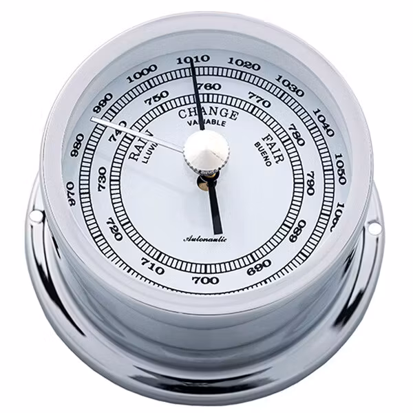 Autonautic Minor 72 barometer ø72/50 mm forkromet messing