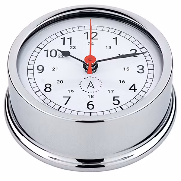 Autonautic Atlantic 95 skeppsur Ø95/70 mm förkromad mässing