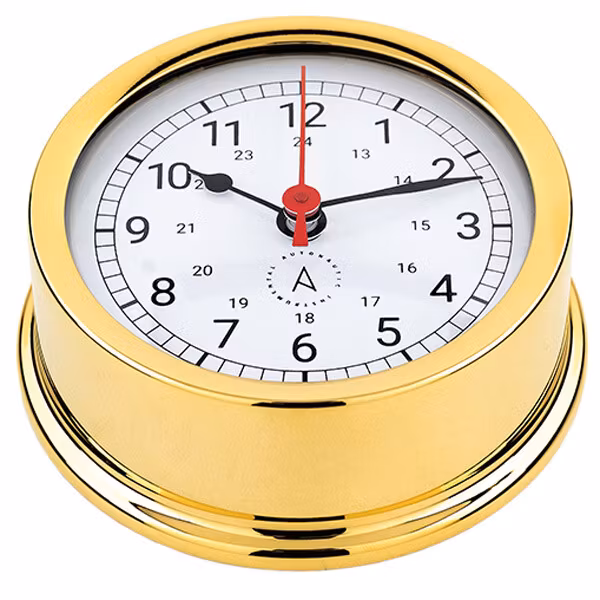 Autonautic Atlantic 95 skeppsur ø95/70 mm förgylld mässing