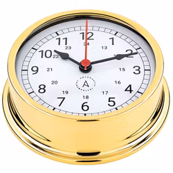 Autonautic Pacific 120 skeppsur romertal Ø120/110 mm förgylld mässing
