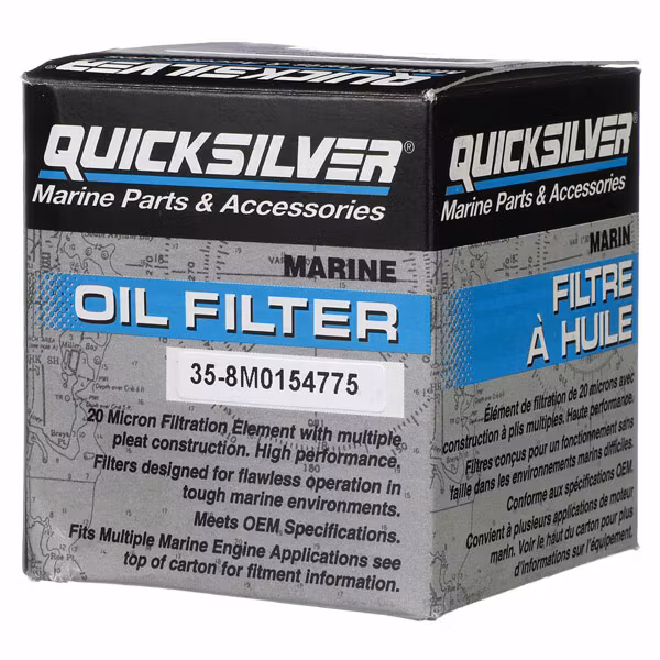 Quicksilver 8M0154775 Oljefilter till olika marinmotorer