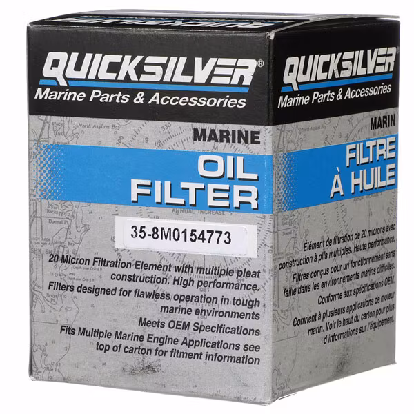 Quicksilver 8M0154773 Oljefilter till olika marinmotorer