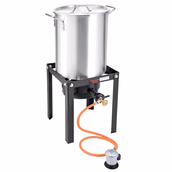 1852 Krabb-/musselkokare 30 l med brännare och stativ - CE