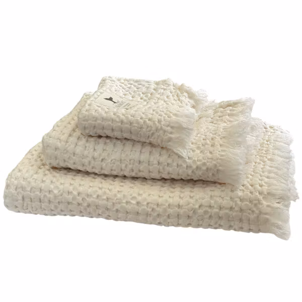 Mb sea &salt badehåndklæder ecru 3 stk 30x50 - 50x100 - 70x140 cm