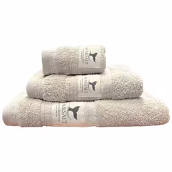 Mb sea &salt badehåndklæder beige 3 stk 30x50 - 50x100 - 70x140 cm