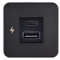 Scanstrut tile indbygningstik usb-a & usb-c sort