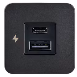 Scanstrut tile indbygningstik usb-a & usb-c sort