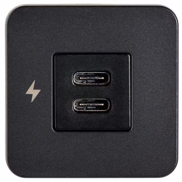 Scanstrut tile indbygningstik usb-c & usb-c sort