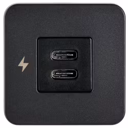 Scanstrut tile indbygningstik usb-c & usb-c sort
