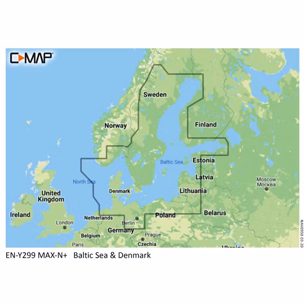 C-Map MAX Y299 Danmark og Østersøen