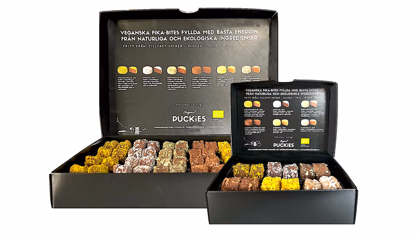 Presentaskar DUO (mini + stor) fika-bites, EKO