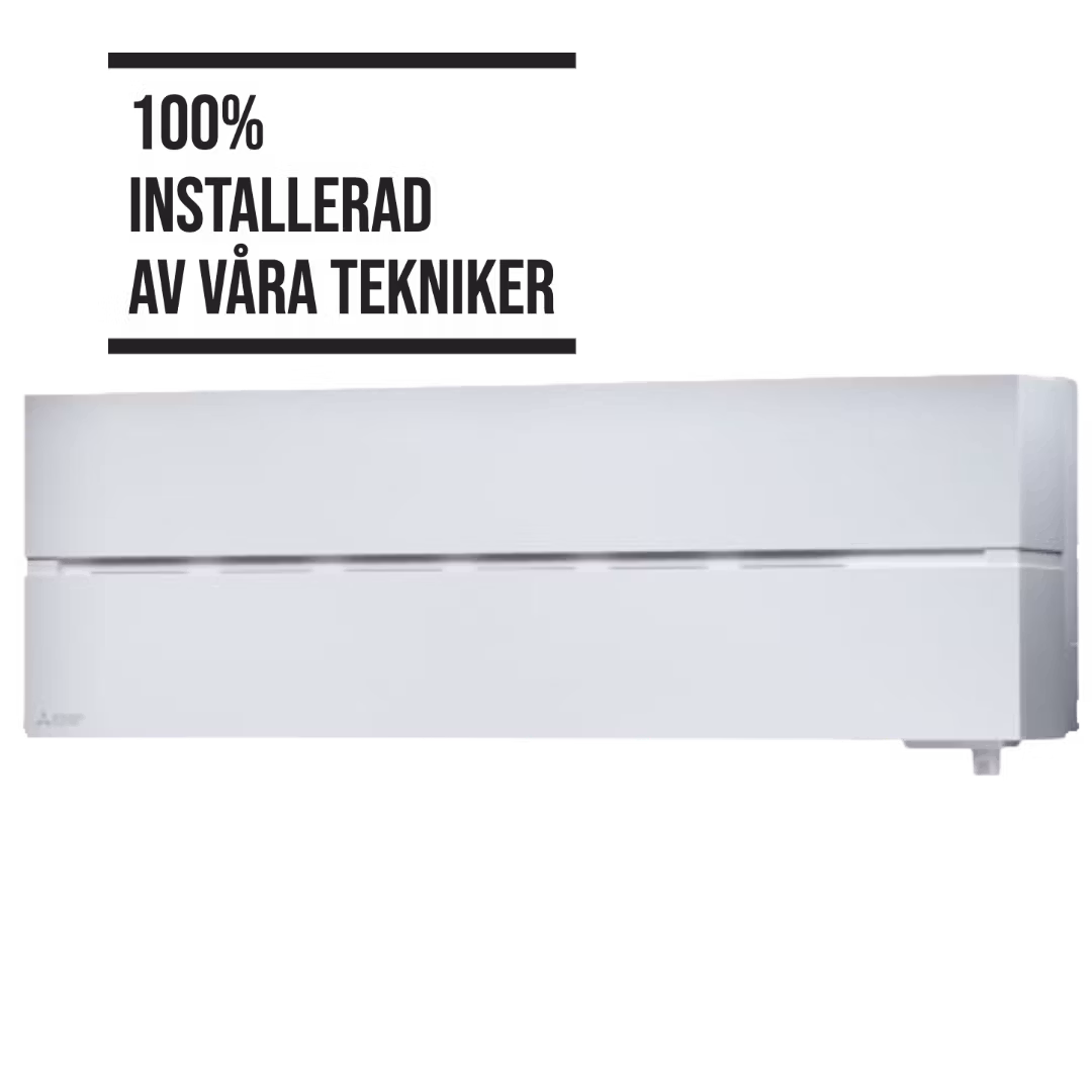Luftvärmepump Mitsubishi Electric Hero LN35 Vit. Komplett med installation