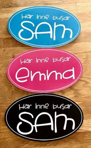 Oval namnskylt