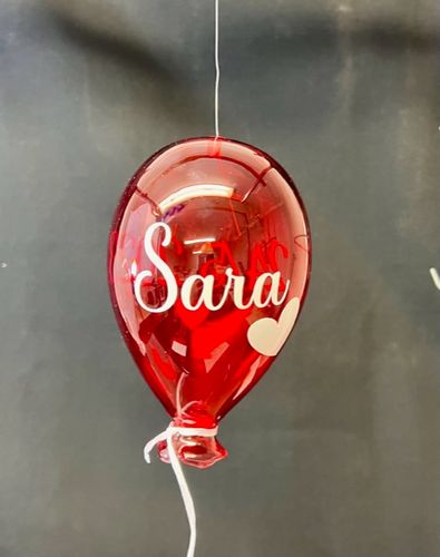 Ballong i glas med namn