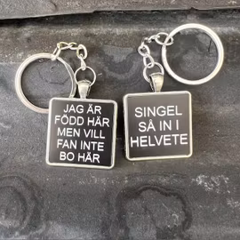 Nyckelring med text