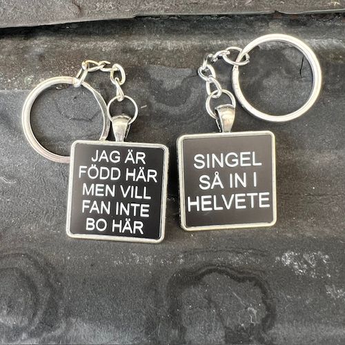 Nyckelring med text
