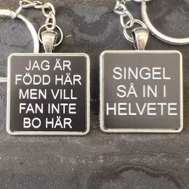 Nyckelring med text