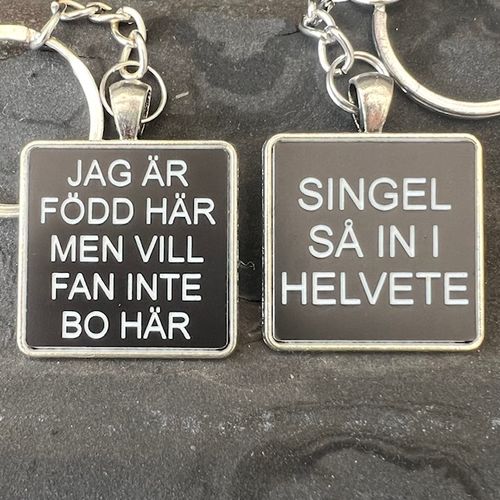Nyckelring med text